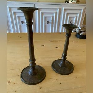 Solid brass candlesticks